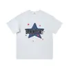 25Fw Passarela Espacial Espuma Estampada Rua Alta Solta Gola Redonda Par de Camiseta de Manga Curta Verão
