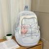 Mochila Escolar Minimalista Estilo Japonês para Meninas do Ensino Fundamental e Médio, Mochila de Viagem e Caminhada de Grande Capacidade, Bolsa de Ombro Duplo Versátil na Moda para Mulheres