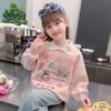 Sudadera Gruesa con Forro de Felpa para Niñas Otoño e Invierno 2026 Estampada, Sudadera Casual de Dibujos Animados Elegante para Niños, Ropa de Otoño e Invierno para Niñas