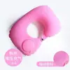 Almohada inflable tipo presión en forma de U, almohada de viaje para el cuello, almohada para el cuello del coche, almohada de soporte para el cuello, almohada en forma de U, almohada inflable, portátil y fácil de guardar