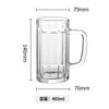 Vaso de Cerveza Engrosado al por Mayor Vaso de Cerveza de Barril Vaso de Piña Simple Tamaño Grande con Asa Gran Capacidad Vaso para Beber Agua en Casa