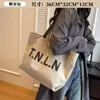 Bolsa de Lona de Grande Capacidade para Ir ao Trabalho e Sair, Logotipo Impresso Personalizado, Elegante Feita em Casa Ampliada e Espessada Bolsa Ecológica para Eventos de Presente