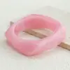 Pulseira de resina semi-transparente irregular exagerada estilo ins transfronteiriça europeia e americana, pulseira de pulso geométrica acrílica única feminina
