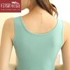 Nuevo 2025 Algodón Banda Ancha Chaleco Blanco Otoño para Mujer Talla Extra Tejido Sin Mangas Base Interior Top Exterior Delgado