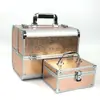 Maleta, Subcaja de Aleación de Aluminio, Caja Bordada, Caja de Manicura, Caja de Herramientas para Pestañas, Caja de Maquillaje, Caja de Maquillaje Portátil para Salir