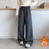 Pantalones de Forro Polar para Niña Otoño Invierno 2026 Estilo Nuevo Pantalones Deportivos Gruesos para Niña Niños Pantalones Deportivos de Forro Polar de una Pieza para Invierno
