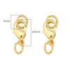 Hebilla de langosta de oro de 14 quilates bañada en cobre, accesorios de joyería para hacer tú mismo, pulsera hecha a mano, collar, material de conexión, hebilla de resorte.
