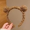 Bonita diadema para el pelo para lavarse la cara, diadema de dibujos animados para mujer (2024), banda de pelo de felpa, cueva para el pelo.