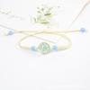 Pulsera de flor natural real directa de fábrica, flor seca hecha a mano, flor de encaje, cuentas de cristal, pulsera para niña estudiante