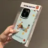 Dachshund de Ola Circular para Funda de Teléfono iPhone16 15 Apple 14 Patrón de Lichi 13 Funda Protectora 12 Linda 11