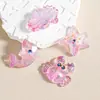Veneer de Resina Transparente con Dibujo de Estrella Degradada, Cuentas con Agujero Pasante, Cuentas Sueltas, Accesorios para Joyería DIY, Lote al Por Mayor