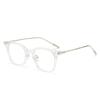 Montura de gafas de color marrón liso de moda explosiva para mujer, montura de gafas ultraligera, se puede equipar con gafas de miopía de moda anti luz azul al por mayor