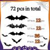 12 productos nuevos festival de fantasmas diseño de fiesta pared pegatinas de araña tridimensionales halloween pvc murciélago araña pegatinas de pared 3d