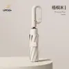 Guarda-chuva com Fivela de Argola, Guarda-chuva de Negócios Totalmente Automático, Uso Duplo para Chuva e Sol, Guarda-chuva de Proteção Solar Revestido de Preto para Duas Pessoas, Guarda-chuva Promocional com Logotipo