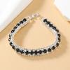 Pulseira fresca de alta qualidade feminina multicolorida tipo cristal luxuosa boêmia estilo ins minimalista que combina com tudo pulseira de liga