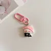 Llavero Colgante Corazón Rosa Girly de Gato KT Lindo Dibujo Animado Colgante para Mochila Escolar de Estudiante Regalo para Mejor Amigo