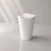 Taza de papel creativa con tapa, engrosada comercial, popular desechable para té de leche, leche de soya, taza de café, taza de papel plegable