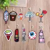 En Stock Al Por Mayor Parches Bordados Parches de Labial Decoración para Ropa Parches de Reparación Insignia Globo Ocular Té con Leche Arte Abstracto
