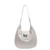 Bolsa Tote de Ombro Versátil de Grande Capacidade para Mulheres Verão 2026 Nova Casual Nicho Bolsa Dumpling para Aula e Deslocamento