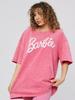 Garota cheinha plus size Estilo Americano Retrô Lavada Rosa Antigo Vermelho Manga Curta Camiseta Feminina Senso de Design Nicho Versátil Solta Casual