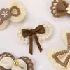 Novos Acessórios de Cabelo Flor de Pérola Renda Cor Contrastante Café com Leite Retro Outono e Inverno Bolsas de Roupa Acessórios DIY