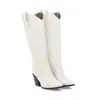 Botas Altas Femininas Apontadas para Outono/Inverno, Leves, de Puxar, Tamanho Grande, Cor Sólida Versátil, Novas Botas Martin de Salto Alto
