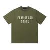 Transfronterizo 24ssfog línea pecho letra ESSENTIALS Camiseta de manga corta americana tendencia holgada alta calle hombres y mujeres