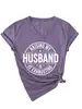 Raising My Husband Estación Europea Ebay Amazon Camiseta Cómoda y Elegante de Mujer Cuello en V Manga Corta Transfronteriza