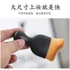 Brocha para base con curva en forma de S, mango negro, cerdas suaves, brocha para rubor, brocha de maquillaje profesional, cepillo para quitar el polvo del coche