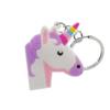 Llavero colgante de dibujos animados de poni unicornio de PVC con LOGOTIPO imprimible, accesorio de joyería lindo, en stock