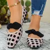 2026 Verão Novo Tamanho Grande Feminino Casual Confortável Laço Raso Slip-On Sapatilhas Planas