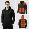 Sudadera Eléctrica Calefactable Nueva de Fábrica Otoño Invierno Calefacción Calidez Cárdigan con Capucha Chaqueta Ropa Calefactora Casual para Deportes al Aire Libre