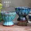 Oferta especial vaso de cerâmica de grés diâmetro grande cerâmica areia roxa simples planta suculenta vaso de pilha antiga vaso de flor rosa verde liquidação