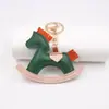 Cavalo de Balanço Criativo Pingente de Mochila Boutique Pingente de Carro Pônei de Algodão do Carrossel Chaveiro Corrente de Joia