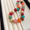 Collar Ovalado de Acrílico Xia Bei Zhi Chuan, Cadena para Clavícula Moderna y Sencilla, Collar Versátil Exquisito y de Alta Gama para Mujer