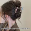 Nuevo Modelo 2025 Diseño Sencillo Pinza para el Cabello de Tiburón con Forma de Ola para la Parte Trasera de la Cabeza, Pinza Grande de Gama Alta para Mujeres