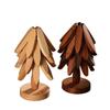 Pad Aislante de Calor de Madera Maciza Mantel Individual Pad Anti-quemaduras Un Árbol Hogar Pad de Mesa Alta Temperatura Cojín para Ollas Posavasos Cojín para Olla de Arena Sentido Avanzado