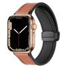 Adecuado para Correa de Apple Watch Applewatch98 Silicona Suave Más Cuero Genuino Hebilla Magnética Iwatch76Se para Hombres y Mujeres