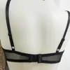 Lencería con Copas de Cuarto Taza Media Taza Bordado Retro Sujetador Transparente Tallas Grandes Acolchado de Esponja Bragas de Pareja con Abertura en la Entrepierna