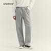 Pantalones Casuales de Otoño para Hombre APO Pantalones Deportivos Rectos Sueltos de Gama Alta Pantalones con Cordón