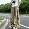 Calças pantalona plus size em cores contrastantes, calças cargo largas de outono para homens, novas calças casuais de trabalho em estilo americano