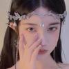 Nuevo tocado de novia transfronterizo, cadena de cristal con gotas de agua, tocado, accesorios para el cabello de súper hada, vestido de novia, accesorios Hanfu