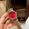Directo del fabricante, modelo nuevo como se ve en Xiaohongshu, reloj para mujer con incrustaciones completas de diamantes, rojo rosado, pitahaya, azul hielo picado, correa de acero, reloj de alta gama para mujer
