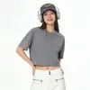 Procesamiento Personalizado Camisetas Estilo Europeo y Americano Retro Tendencia Marca Transfronteriza Vintage Camiseta Chica Picante Manga Corta Lavada Corta Mujer