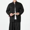 Outono/Inverno 2026 Jacquard com Padrão Ondulado de Chenille Gola Alta Traje Tang Novo Estilo Chinês Botões Solto Tamanho Grande Jaqueta para Homem