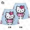 Pantalones Casuales de Dibujos Animados Lindos Kt Hello Kitty de Venta Caliente Transfronteriza Estampado 3D Versátiles Modernos Ajustados Cinco Cuartos