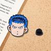 Broche Maestra de Slam Dunk Insignia Metálica de Dibujos Animados Sakuragi Rukawa Kaede Mitsui Hebilla para Bolsa de Baloncesto Broche de Animación