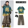 Roupas da Moda Street Dance Infantil Meninos Hip-Hop Chama 86 Conjunto de Roupa para Performance Crianças Hip-Hop Roupa Legal para Performance de Rua