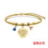 Pulsera Europea y Americana transfronteriza hueso de serpiente día del maestro acero inoxidable diamante azul conmemorativa regalo de vacaciones grabado pulsera de acero de titanio al por mayor