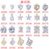Moda Geométrica Gota de Agua Redonda Circonita Colgante Pendientes Hechos a Mano Collar Corazón Estrella de Cinco Puntas Accesorios para Joyería DIY